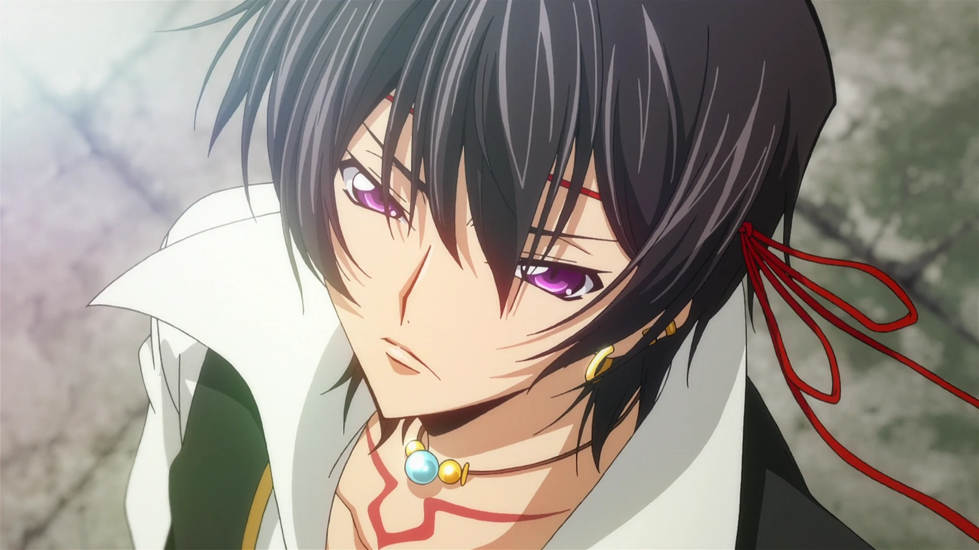 Lelouch as the tyrant emperor, looking determined.