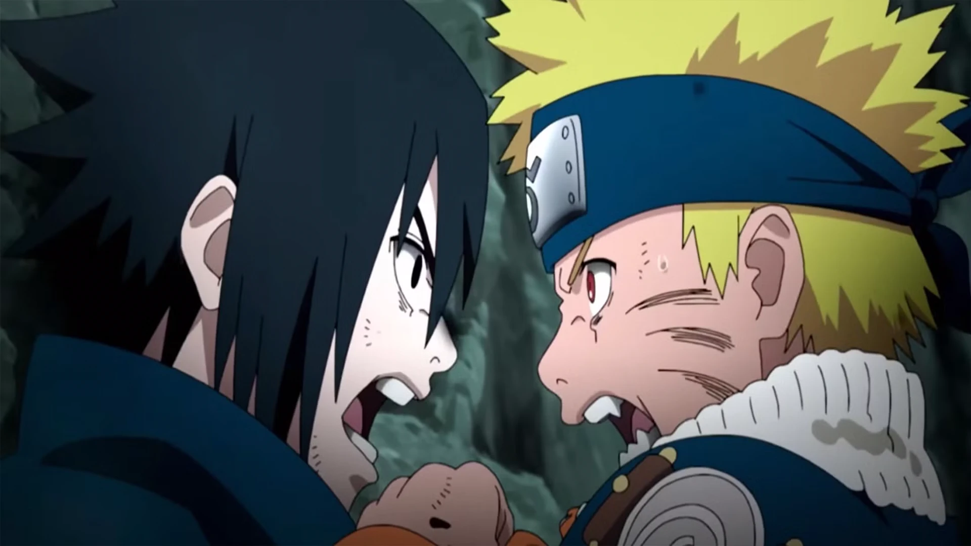 A powerful, emotional moment between Naruto and Sasuke.