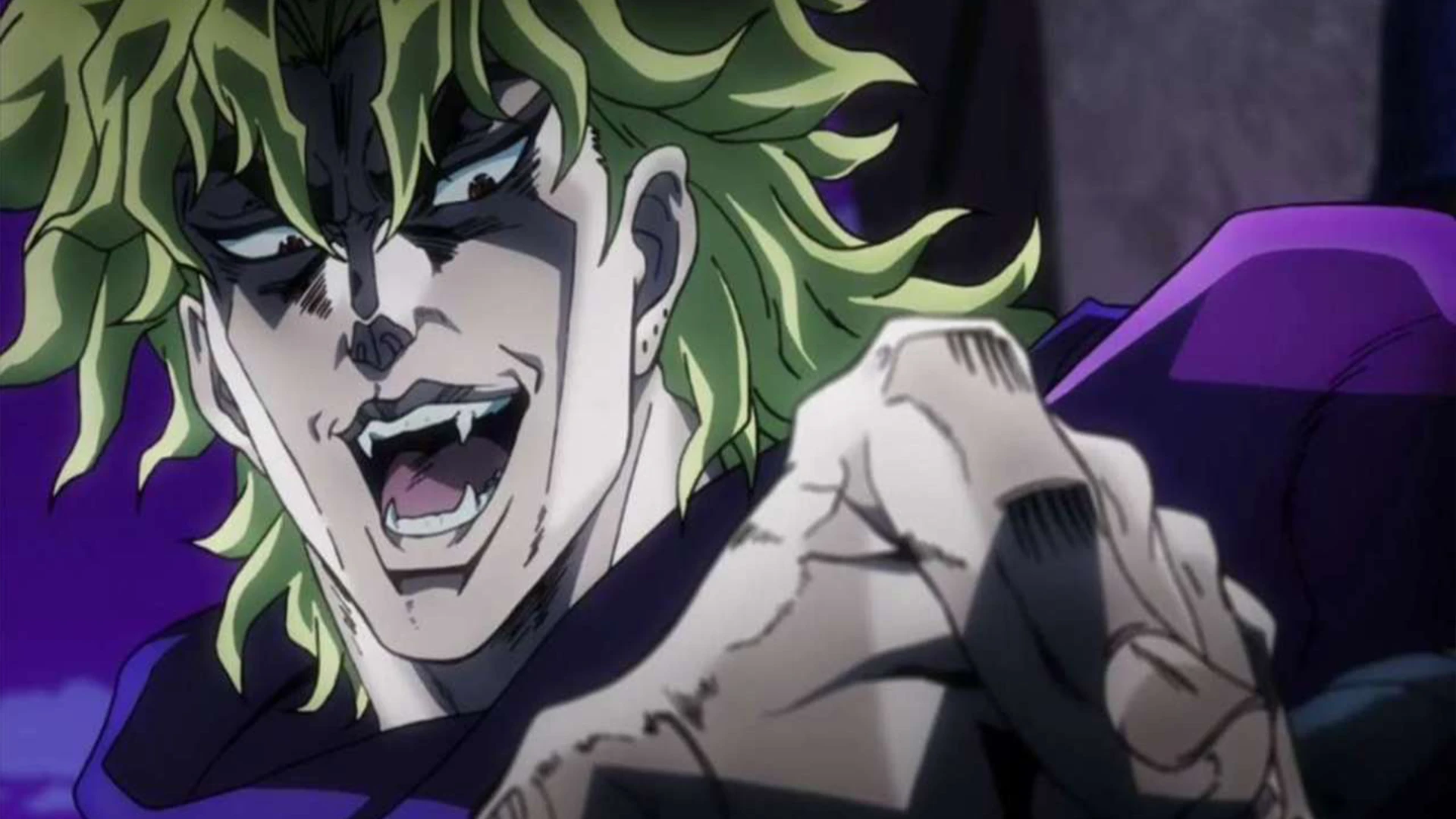 Dio Brando from JoJo's Bizarre Adventure striking a menacing pose.