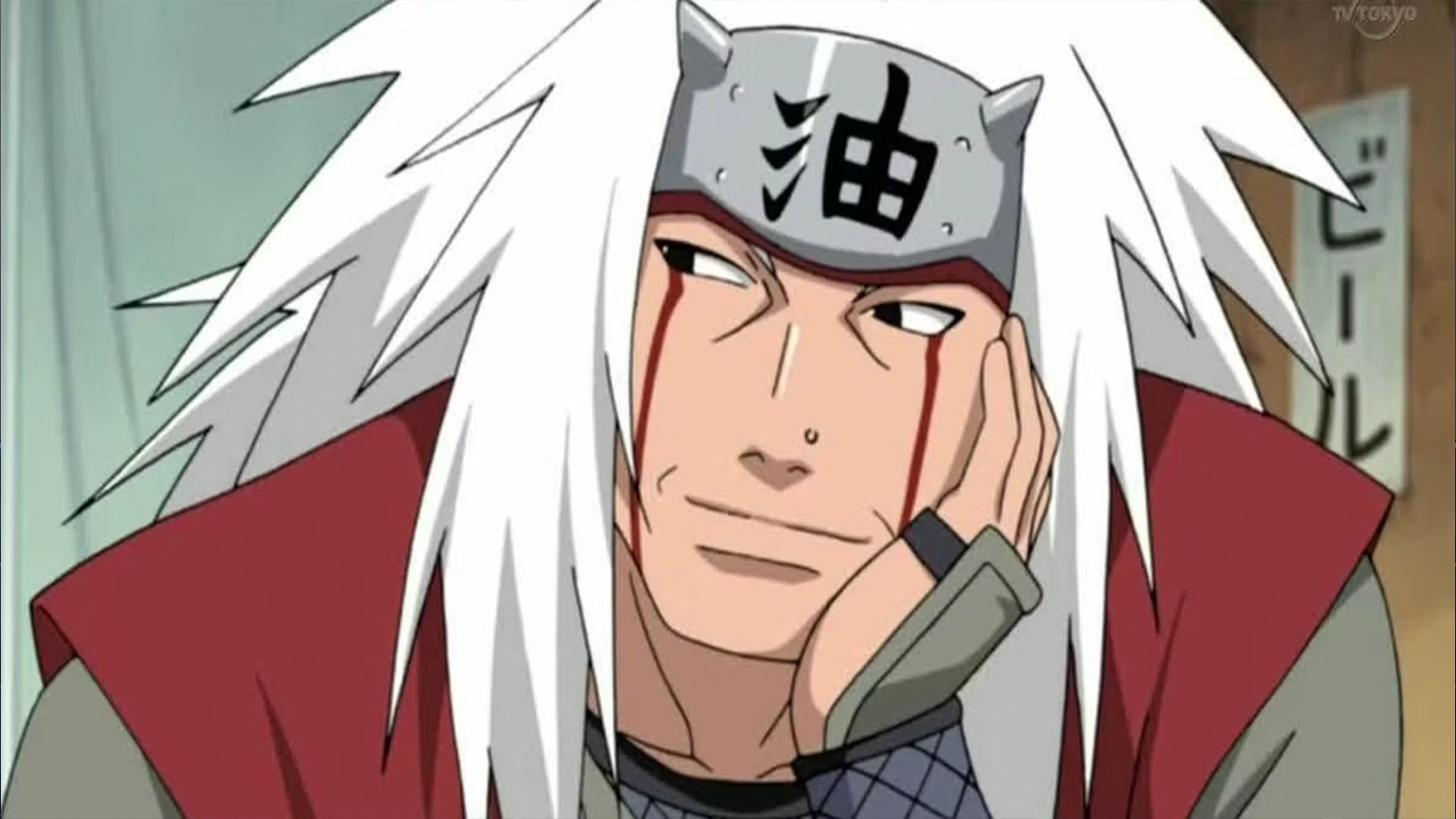 Jiraiya in his classic pose on a toad.