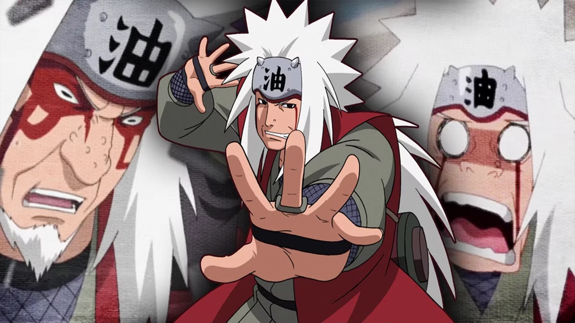 Jiraiya from Naruto sitting on a toad, representing the wise and eccentric mentor.