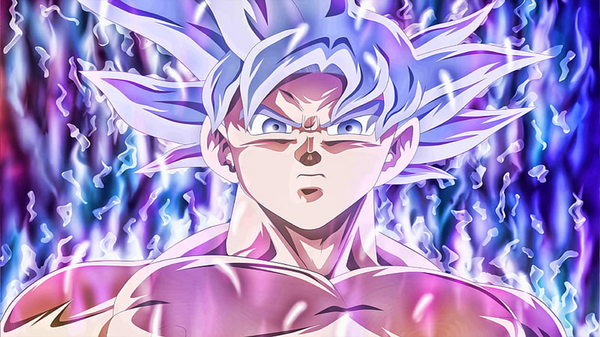 Goku in his Ultra Instinct form.